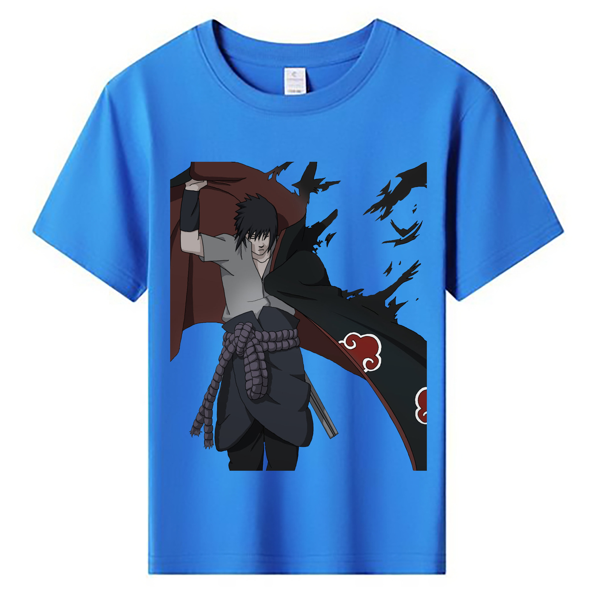 （画像用） NARUTO -ナルト- うちは サスケ Uchiha Sasuke 綿100％キッズTシャツ（フロントプリント）